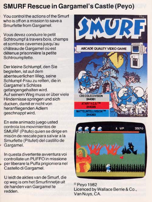 Smurf - Atari 2600 video game collectible - Main Image 2
