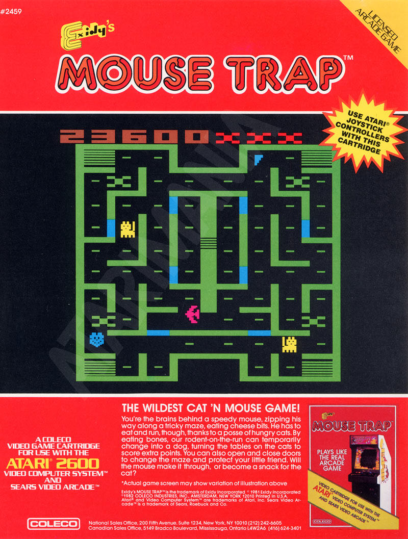 Mouse Trap - Atari 2600 (Coleco) video game collectible - Main Image 4