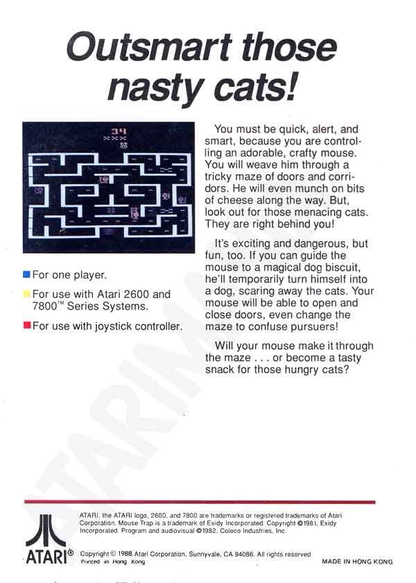 Mouse Trap - Atari 2600 (Coleco) video game collectible - Main Image 2