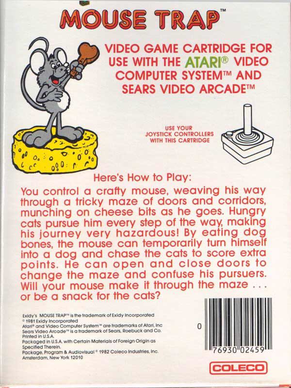 Mouse Trap - Atari 2600 (Coleco - 2) video game collectible - Main Image 2