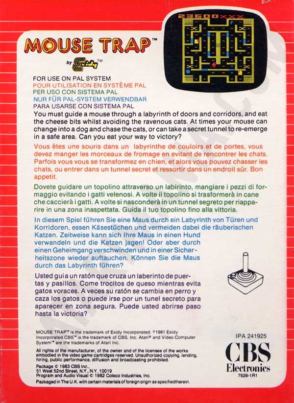 Mouse Trap - Atari 2600 (1) video game collectible - Main Image 2