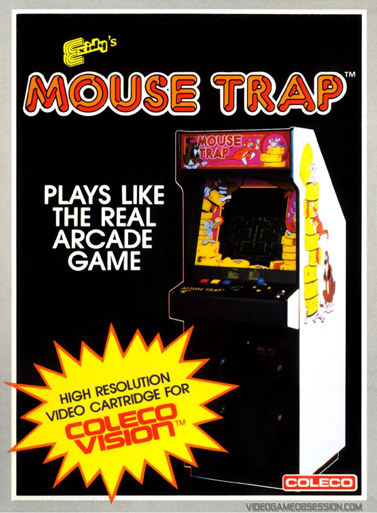 Mouse Trap - Colecovision (Exidy) video game collectible - Main Image 1