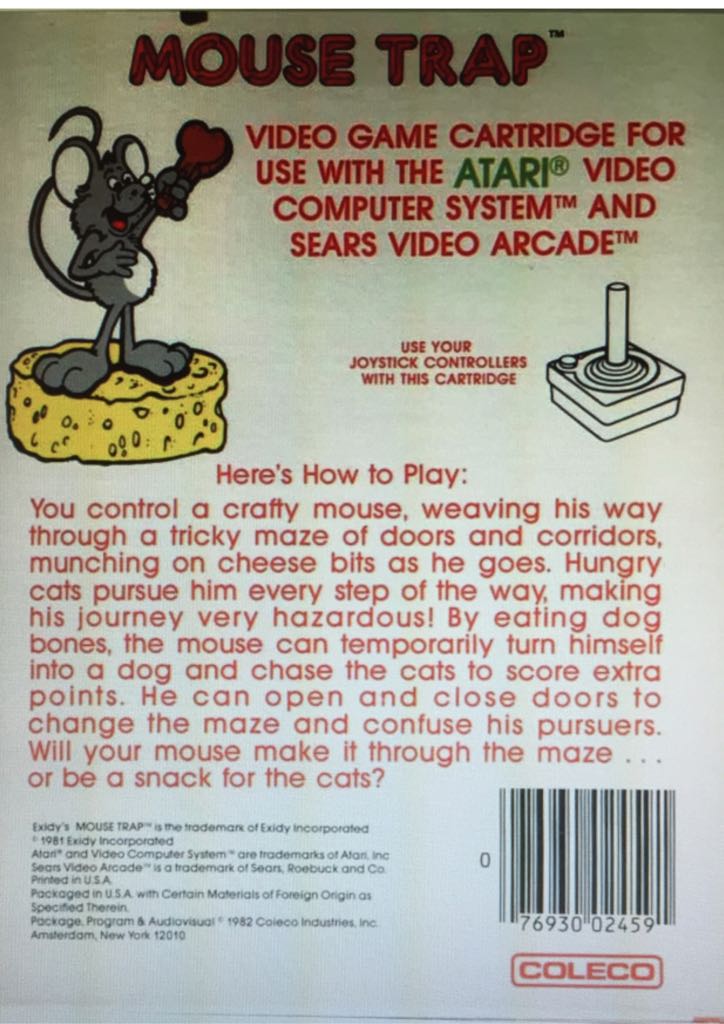 Mouse Trap - Atari 2600 (Coleco) video game collectible - Main Image 2