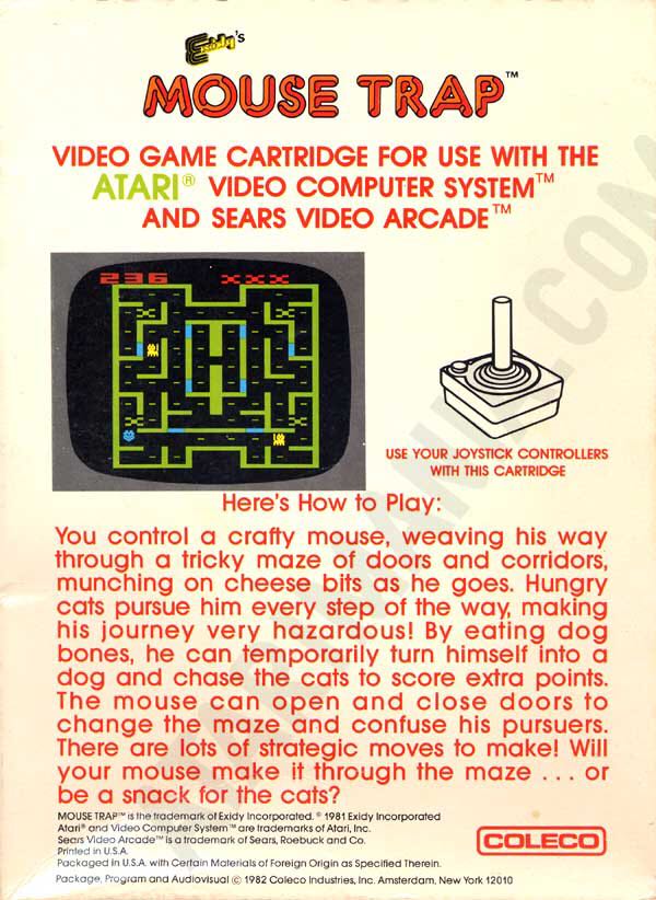 Mouse Trap - Atari 2600 (Coleco - 1) video game collectible - Main Image 2