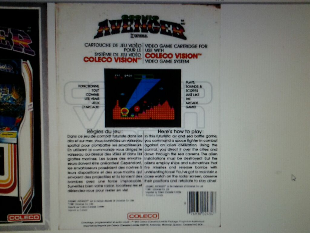 Cosmic Avenger - Colecovision (Universal - 2) video game collectible - Main Image 2