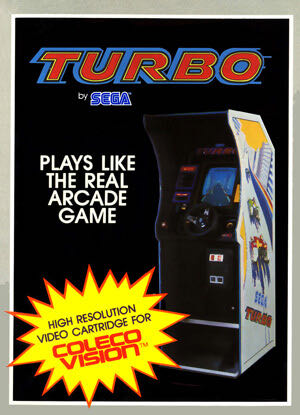 Turbo - Colecovision (Sega - 1) video game collectible [Barcode 8710895000451] - Main Image 2