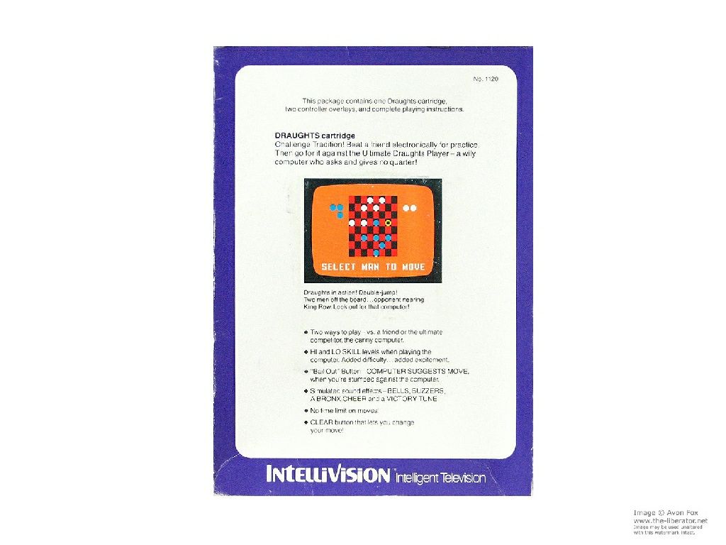 Checkers - Intellivision (Mattel) video game collectible - Main Image 2