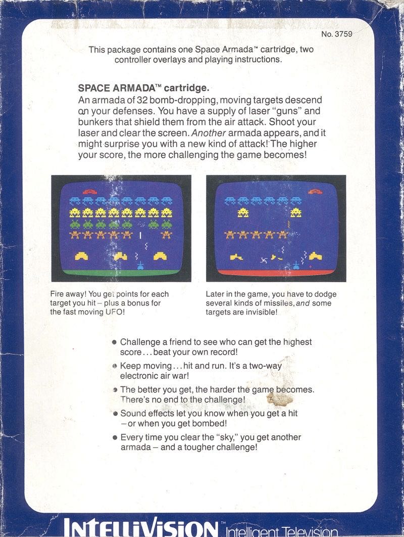 Space Armada - Intellivision (Mattel - 1) video game collectible - Main Image 2