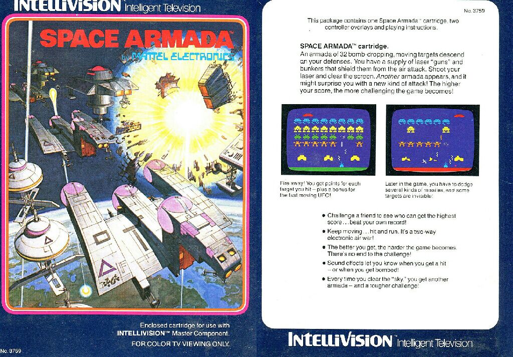 Space Armada - Intellivision (Mattel Electronics) video game collectible - Main Image 2