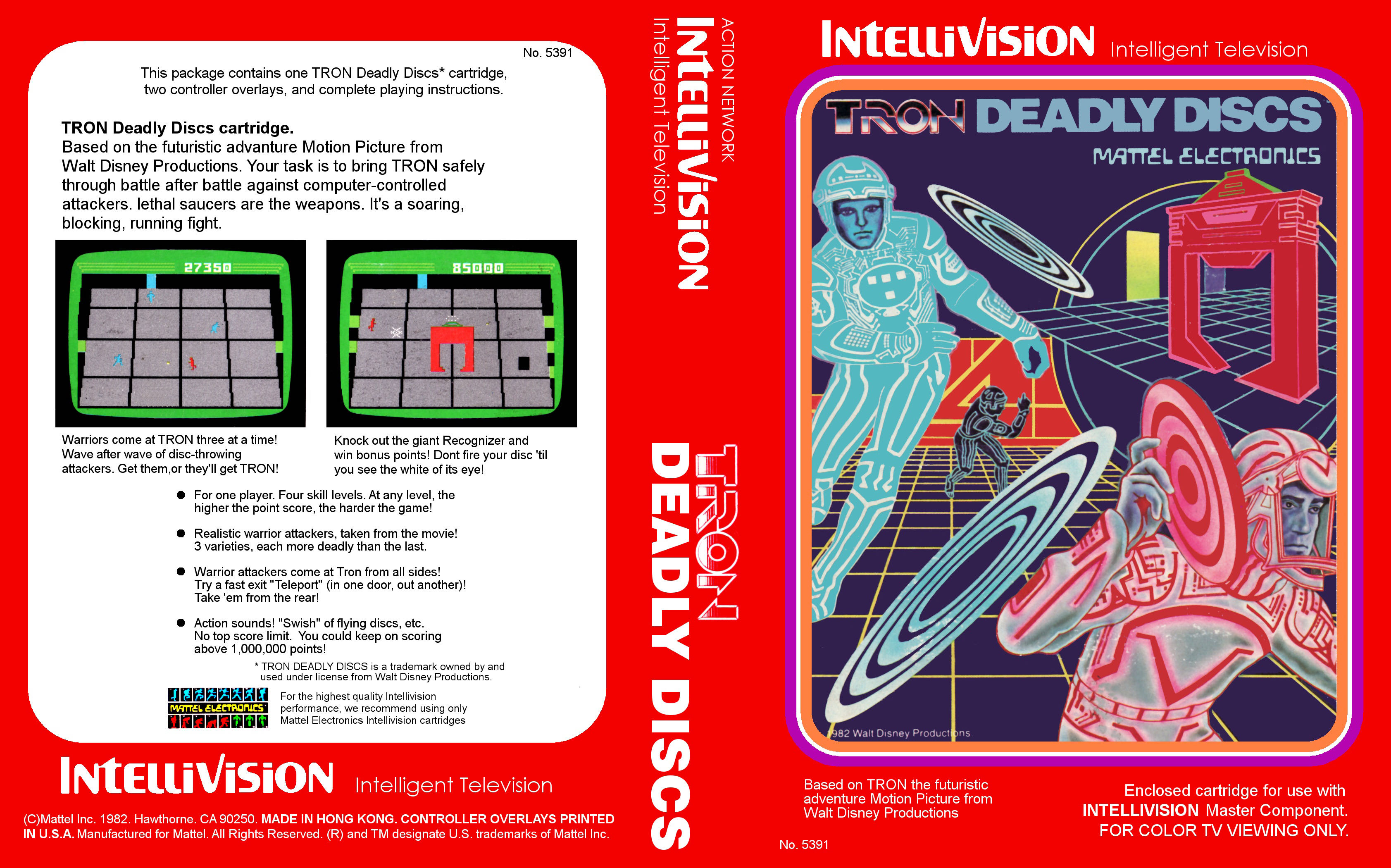 Tron: Deadly Discs - Intellivision (Matel Electronics - 2) video game collectible - Main Image 2