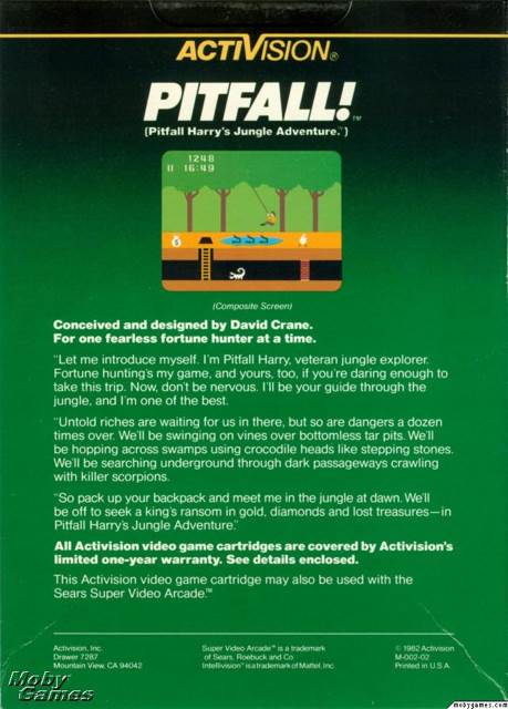 Pitfall!  (Activision - 1) video game collectible - Main Image 2