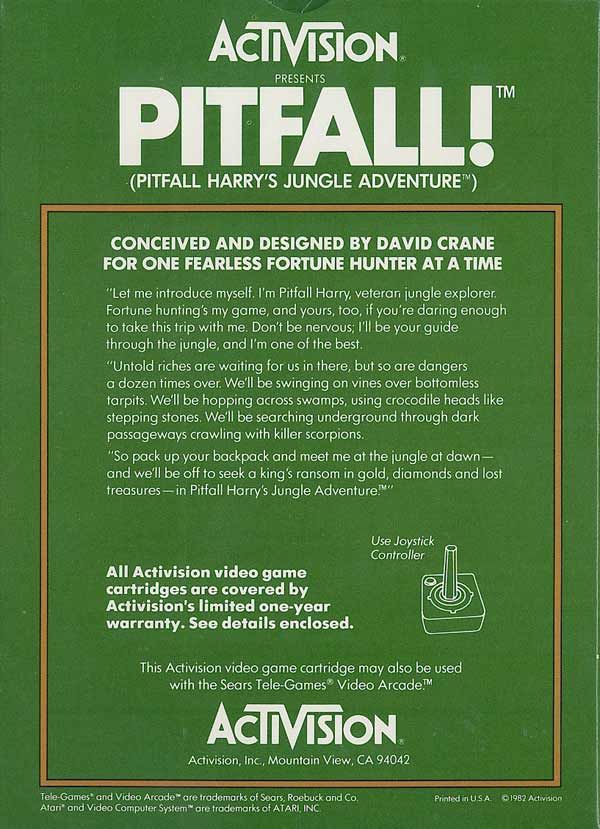 Pitfall! - Atari 2600 (Activision - 1) video game collectible - Main Image 2