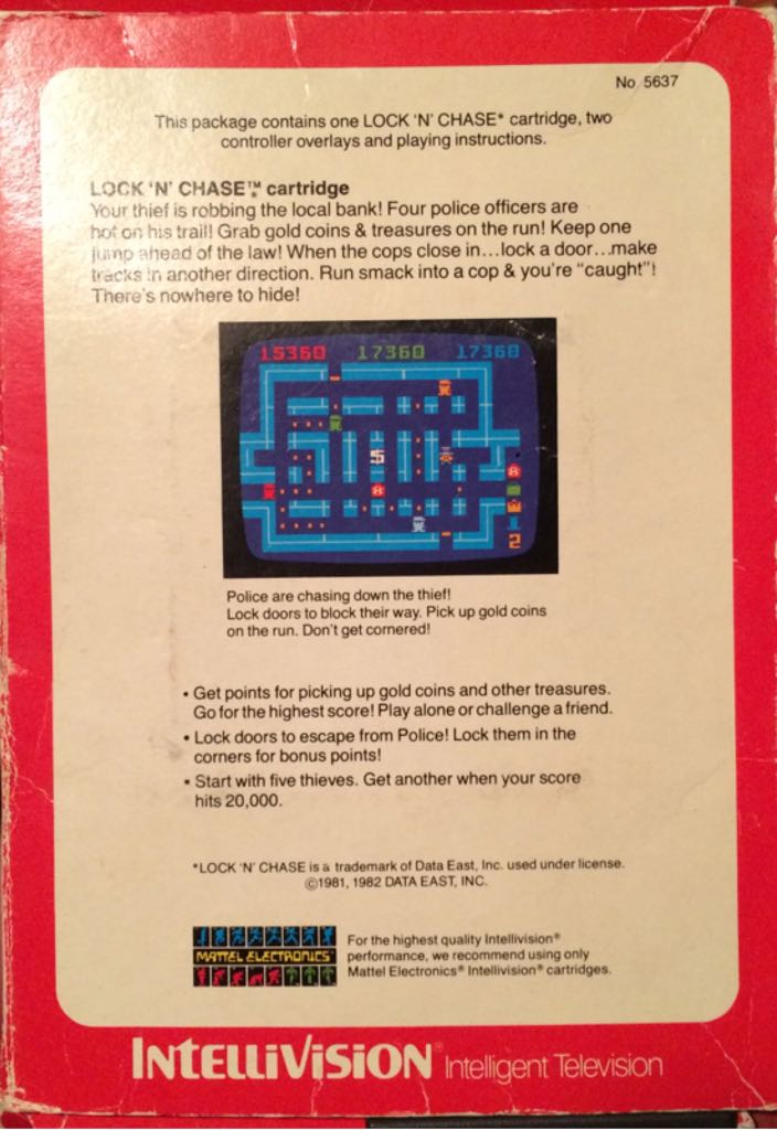 Lock ’N’ Chase - Intellivision video game collectible - Main Image 2