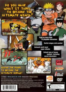 Naruto: Ultimate Ninja - Sony PlayStation 2 (PS2) (Namco Bandai - 2) video game collectible [Barcode 722674100564] - Main Image 2