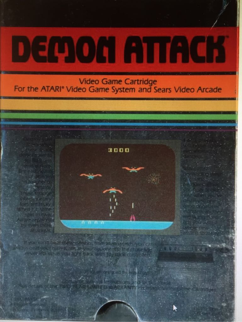 Demon Attack - Atari 2600 (Imagic) video game collectible - Main Image 2