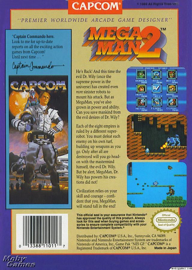 Megaman 2 - Nintendo Entertainment System (NES) (Nintendo) video game collectible - Main Image 2