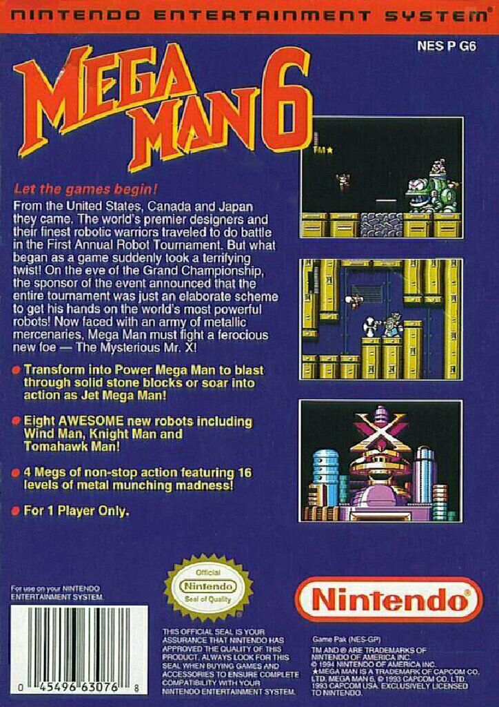 Megaman 6 - Nintendo Entertainment System (NES) video game collectible - Main Image 2