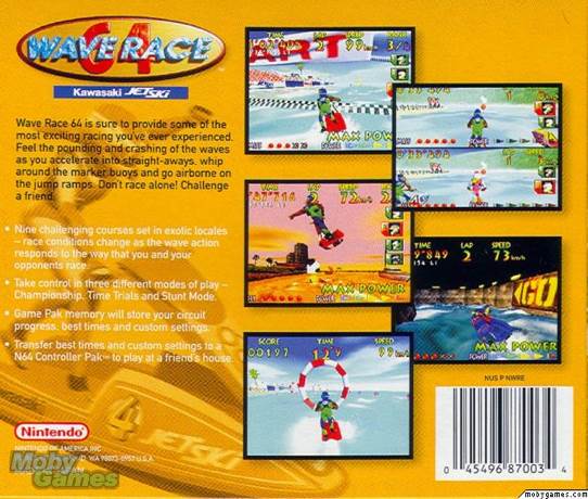 Wave Race 64 - Nintendo 64 (N64) (Nintendo - 1-2) video game collectible [Barcode 045496870034] - Main Image 2