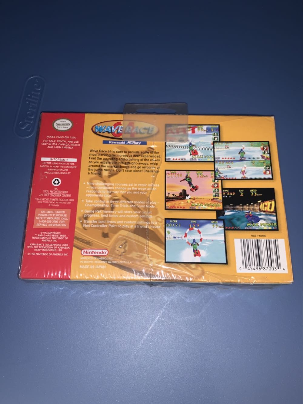 Wave Race 64 - Nintendo 64 (N64) (Nintendo - 1-2) video game collectible [Barcode 045496870034] - Main Image 4