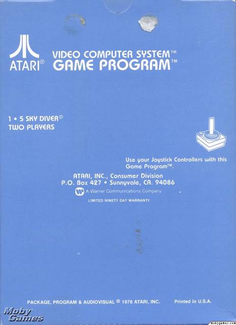Sky Diver - Atari 2600 video game collectible - Main Image 2