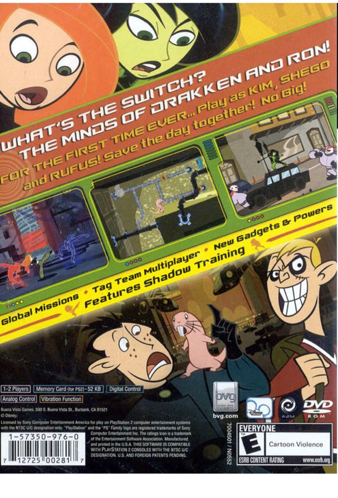 Kim Possible: Whats The Switch? - Sony PlayStation 2 (PS2) (Buena Vista Games - 1-2) video game collectible [Barcode 712725002817] - Main Image 2