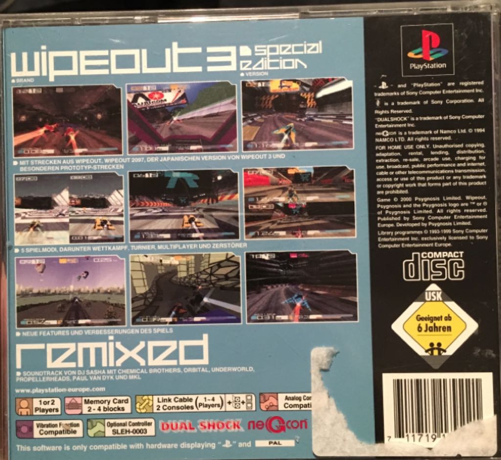 Wipeout 3 Special Edition - Sony PlayStation video game collectible [Barcode 711719179221] - Main Image 2