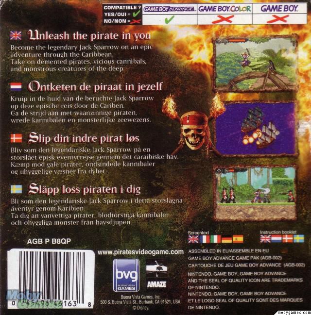 Pirates Of The Caribbean: Dead Man’s Chest - Nintendo Game Boy Advance (GBA) (BVG - 1) video game collectible [Barcode 712725002688] - Main Image 2