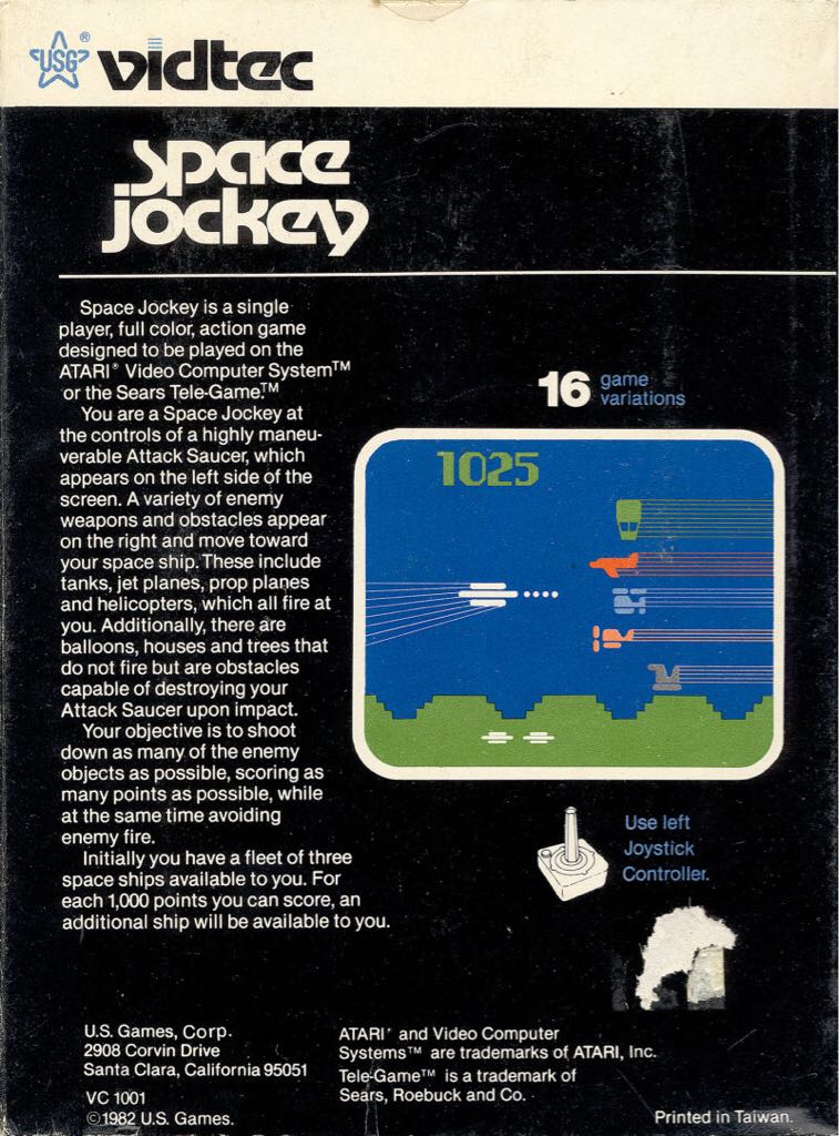 Space Jockey - Atari 2600 (Vidtec) video game collectible - Main Image 2