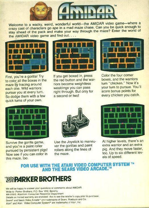 Amidar - Atari 2600 (Konami) video game collectible - Main Image 2