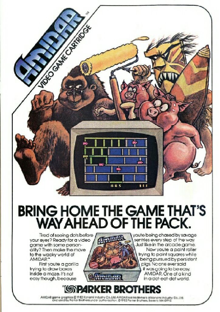 Amidar - Atari 2600 (parker bros) video game collectible - Main Image 2