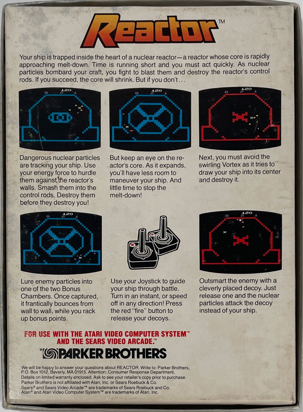 Reactor - Atari 2600 (Parker Brothers) video game collectible - Main Image 2