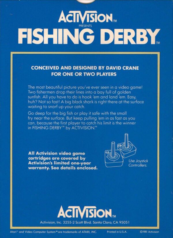 Fishing Derby - Atari 2600 video game collectible - Main Image 2