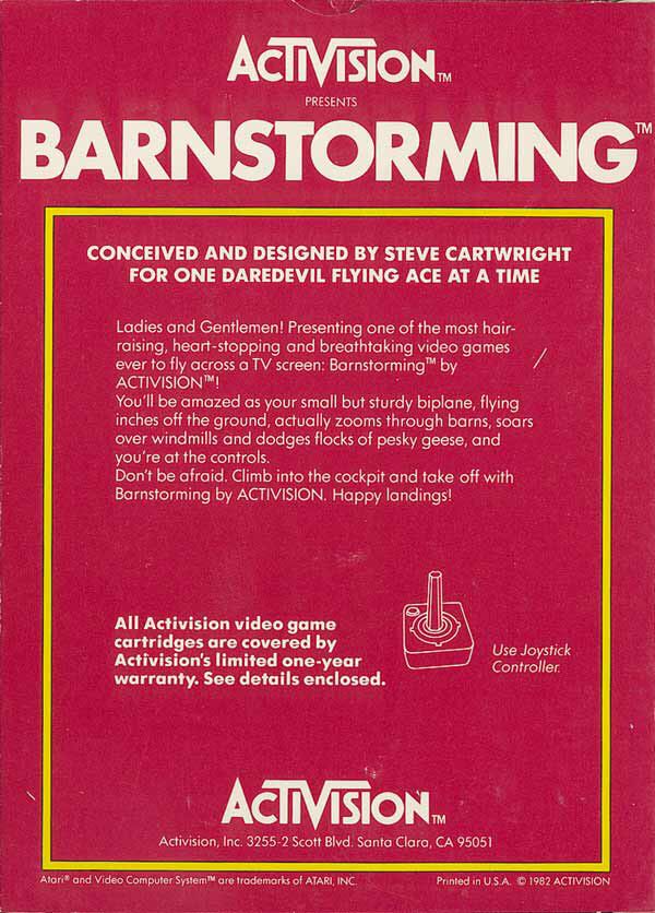 Barnstorming - Atari 2600 video game collectible - Main Image 2