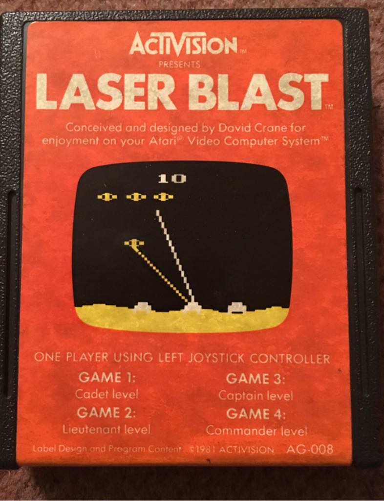 Laser Blast - Atari 2600 video game collectible - Main Image 1