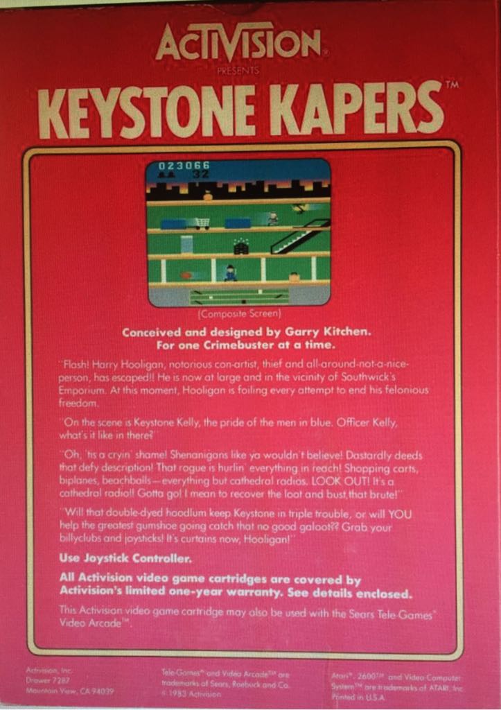 Keystone Kapers - Atari 2600 (Activision) video game collectible - Main Image 2