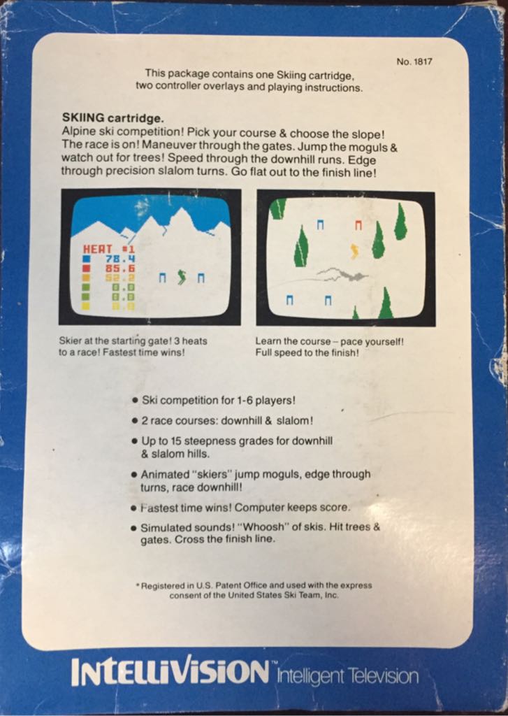 Skiing - Intellivision video game collectible - Main Image 2