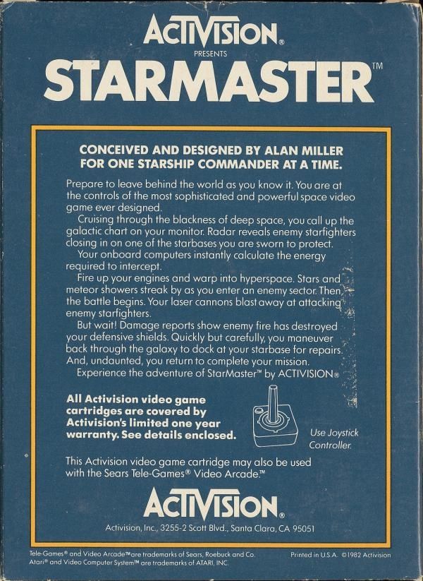 Starmaster - Atari 2600 (Activision) video game collectible - Main Image 2