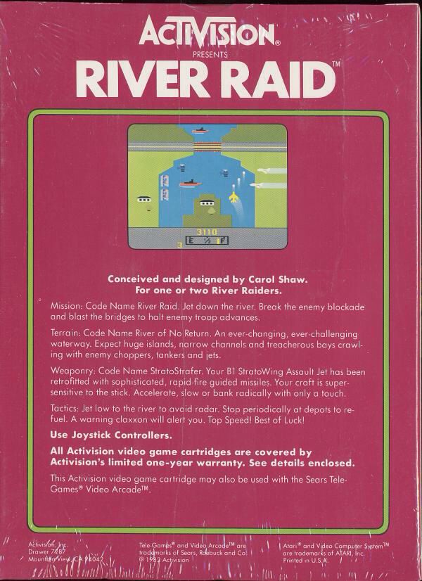 River Raid - Atari 2600 video game collectible - Main Image 2