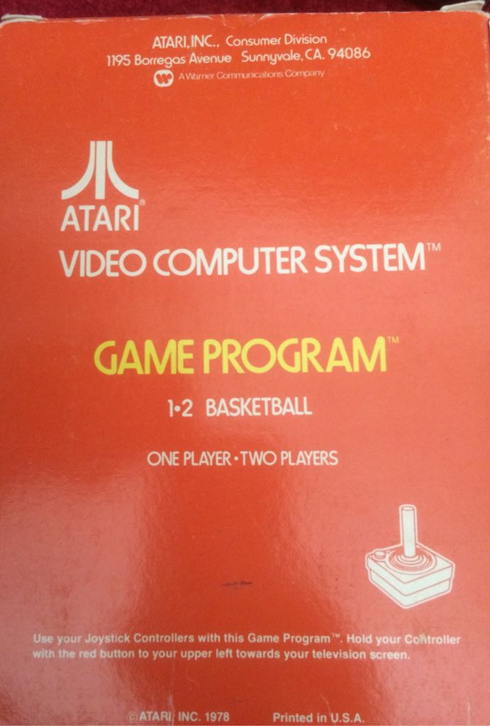 Basketball - Atari 2600 video game collectible - Main Image 2