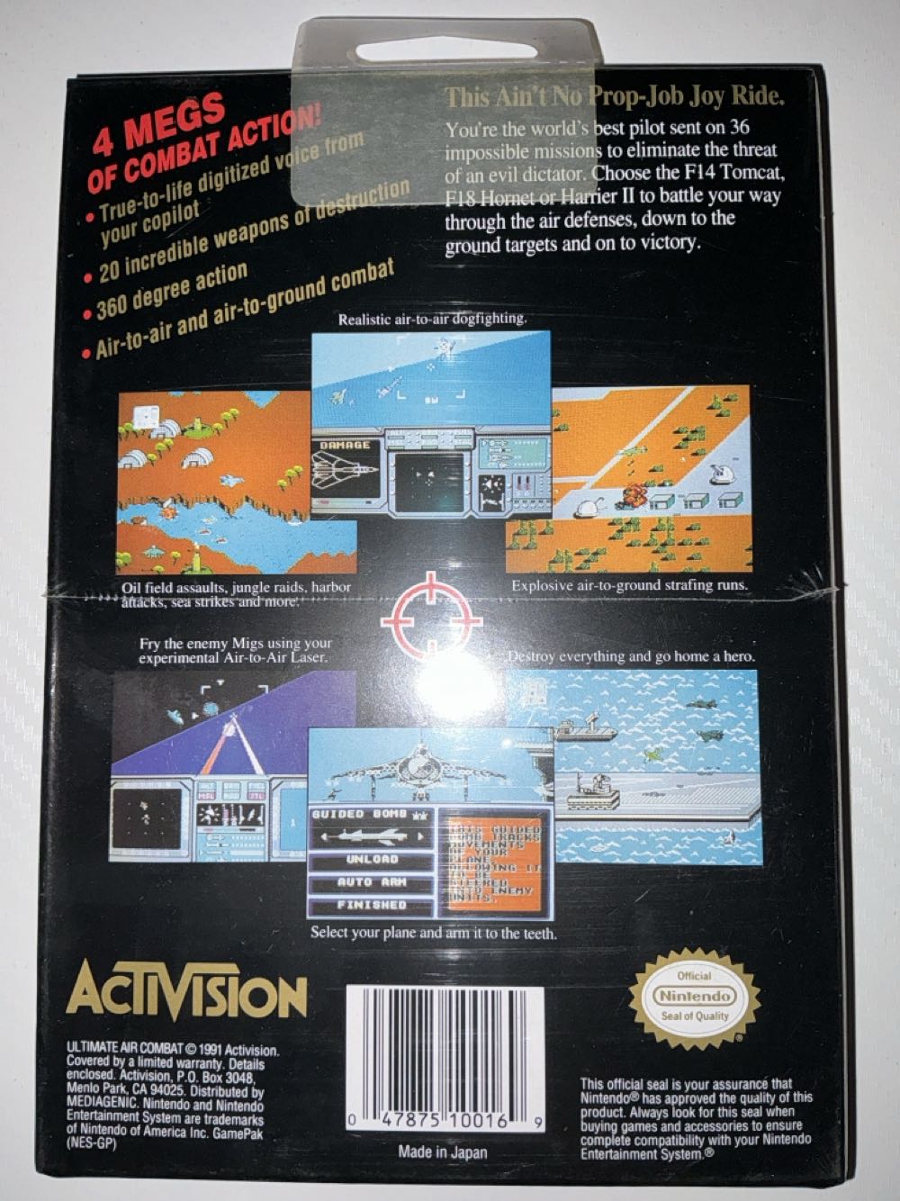 Ultimate Air Combat - Nintendo Entertainment System (NES) (1) video game collectible [Barcode 047875100169] - Main Image 2
