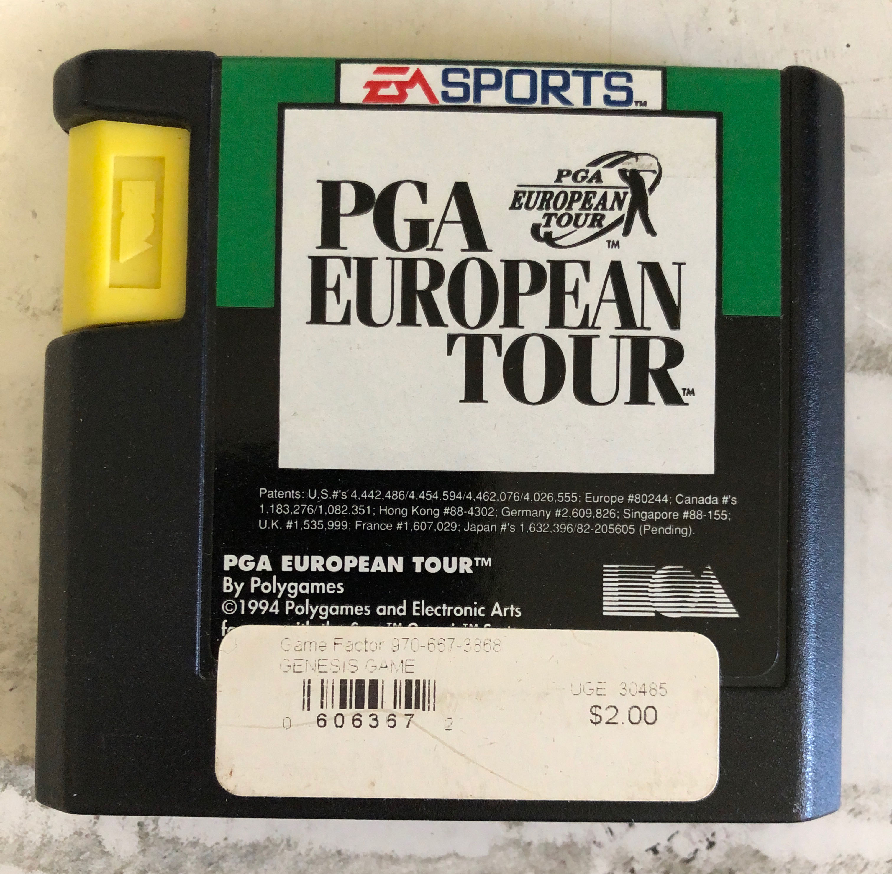PGA European Tour - Sega Genesis (Mega Drive) (Ea Sports - 4) video game collectible [Barcode 014633073539] - Main Image 2
