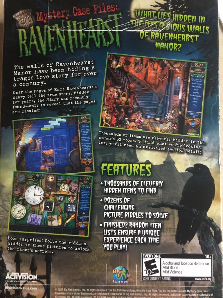 Mystery Case Files: Return To Ravenhearst - PC video game collectible [Barcode 047875354210] - Main Image 2
