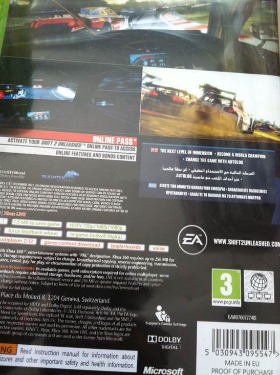 Need For Speed Shift 2 Unleashed - Microsoft Xbox 360 video game collectible [Barcode 5030943095547] - Main Image 2