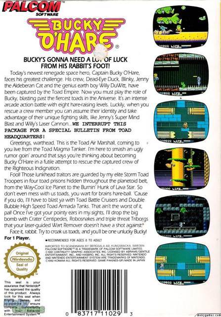 Bucky O’Hare - Nintendo Entertainment System (NES) (Konami - 1) video game collectible [Barcode 083717110293] - Main Image 2