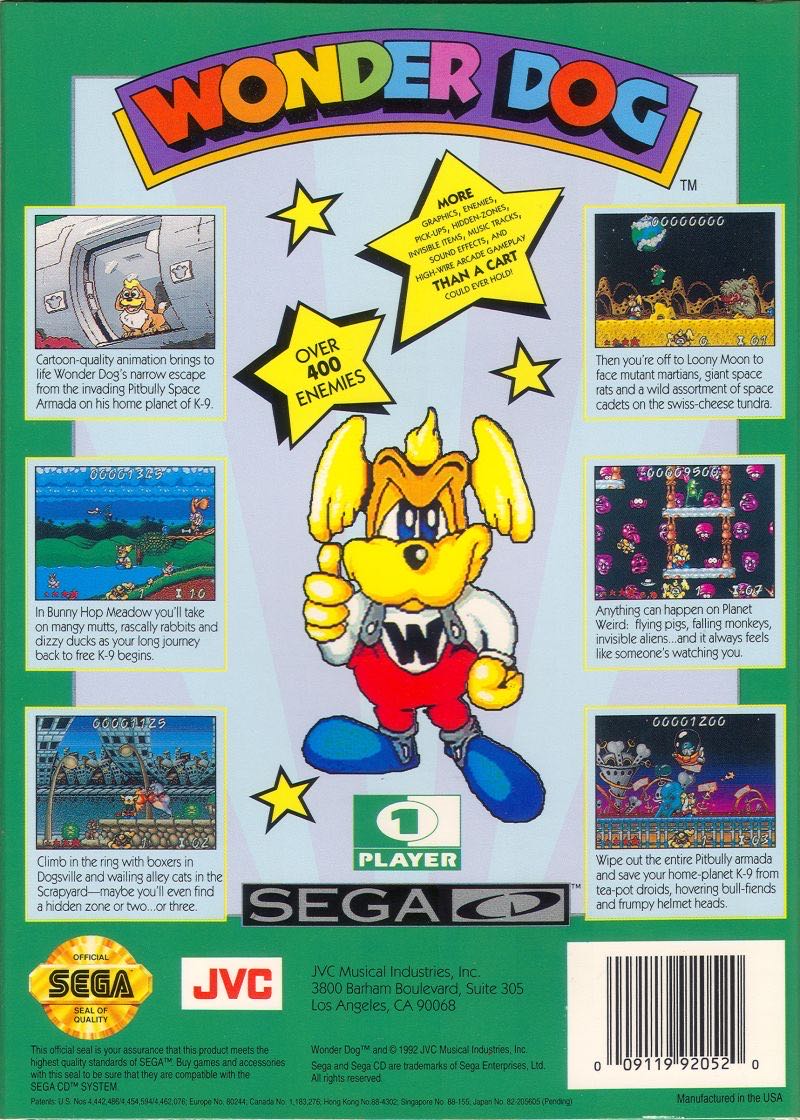 Wonder Dog - Sega CD video game collectible - Main Image 2