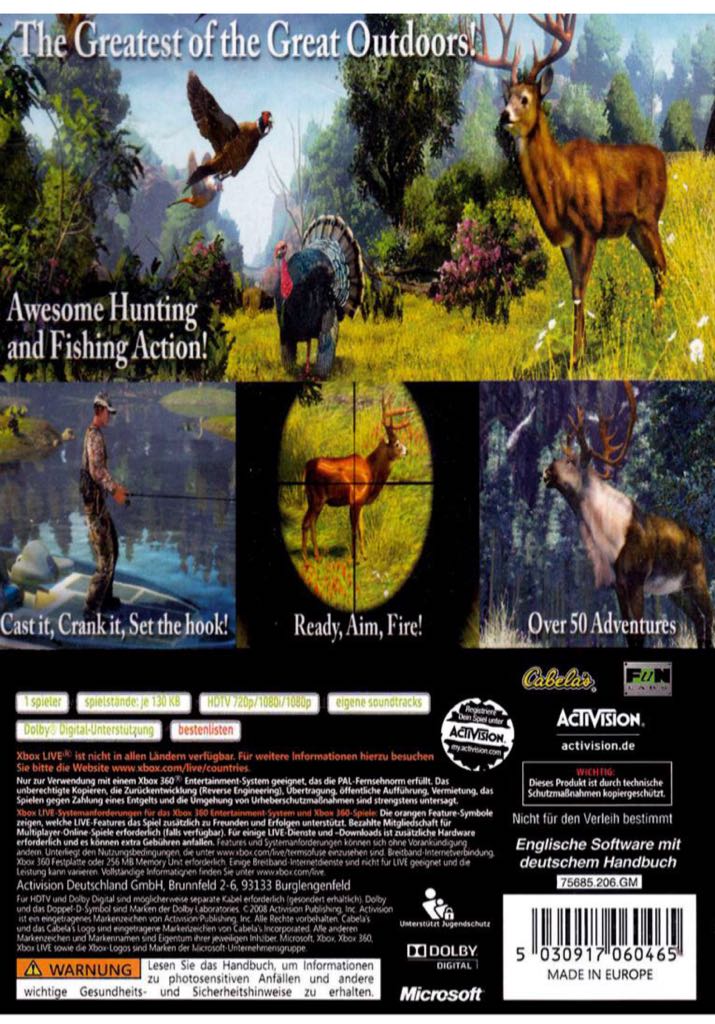 Cabela’s Outdoor Adventures - Microsoft Xbox 360 video game collectible - Main Image 2