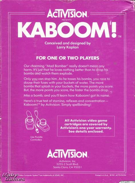 Kaboom! - Atari 2600 (Activision) video game collectible - Main Image 2