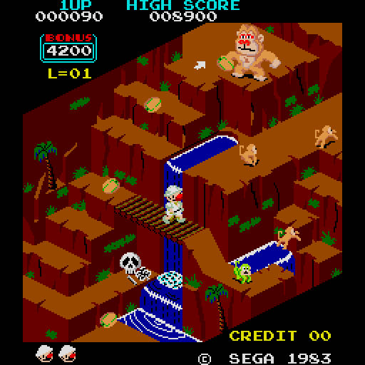 Congo Bongo - Colecovision (Coleco - 1) video game collectible - Main Image 4