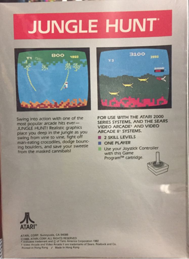 Jungle Hunt - Atari 2600 video game collectible - Main Image 2