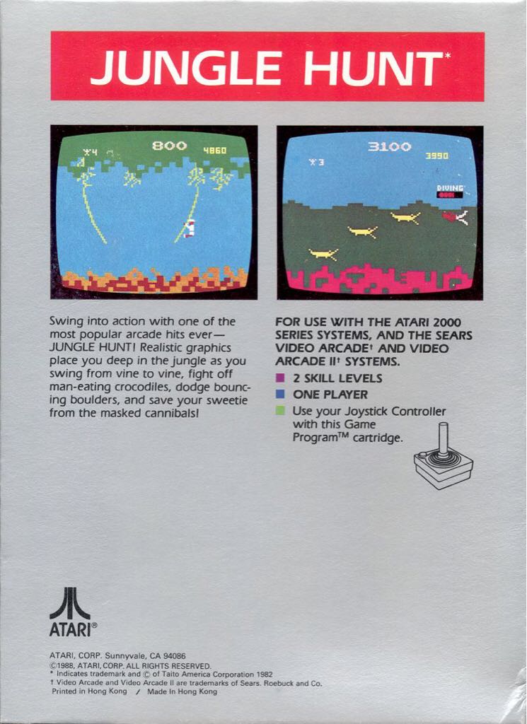 Jungle Hunt - Atari 2600 (1) video game collectible - Main Image 2